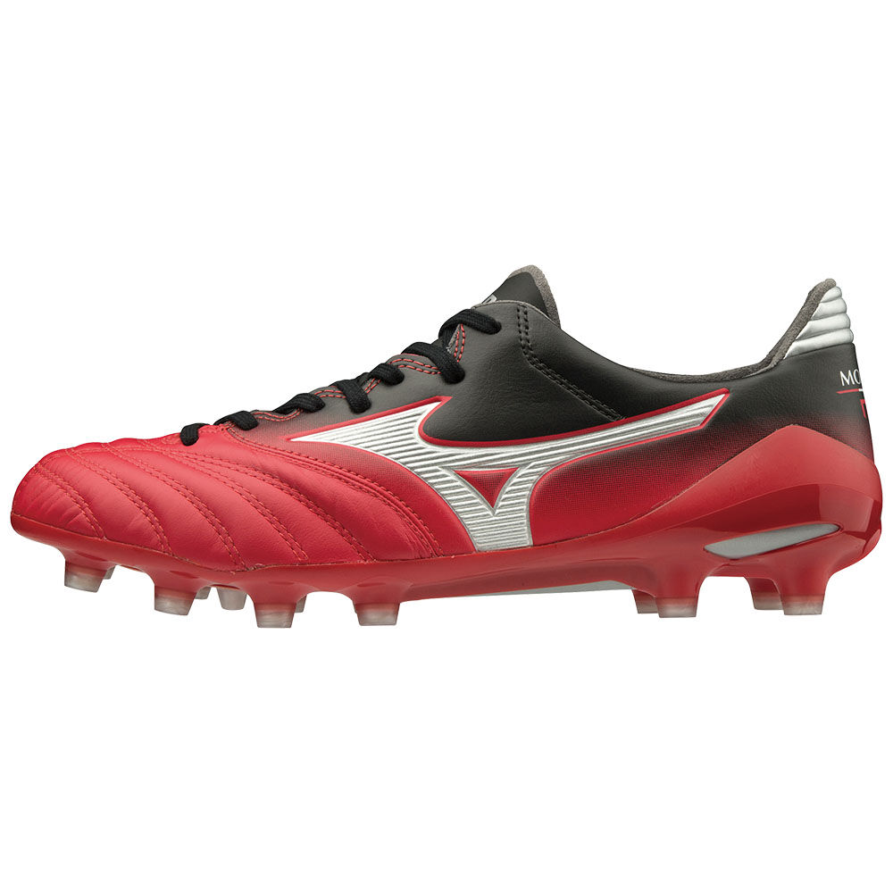 Chuteiras Mizuno MORELIA NEO II MD - Homem - Vermelhas/Prateadas/Pretas - BOQAG9867